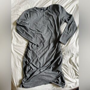 Express Body Contour ruched long sleeve dress size L